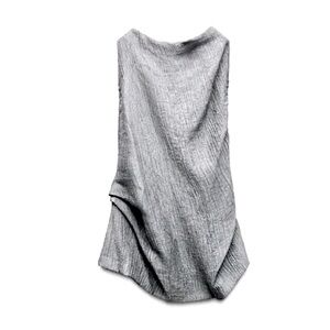 Zara Backless Crinkle Textured Twist Back Top
